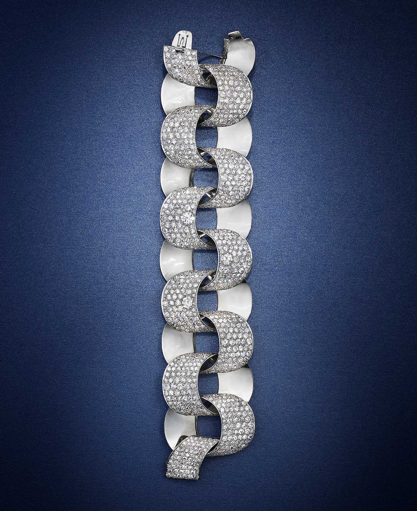 Diamond Bracelet on Blue