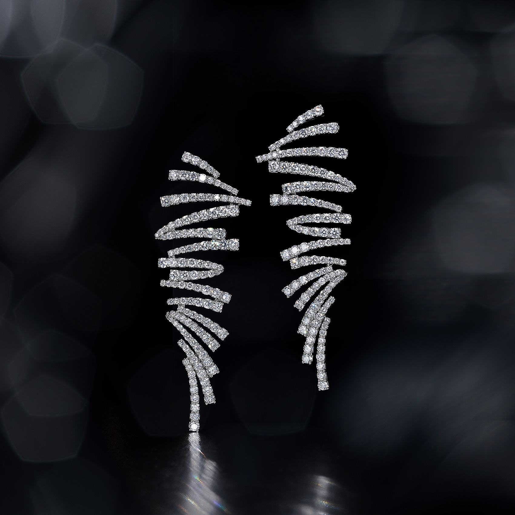 Diamond Earrings Bokeh
