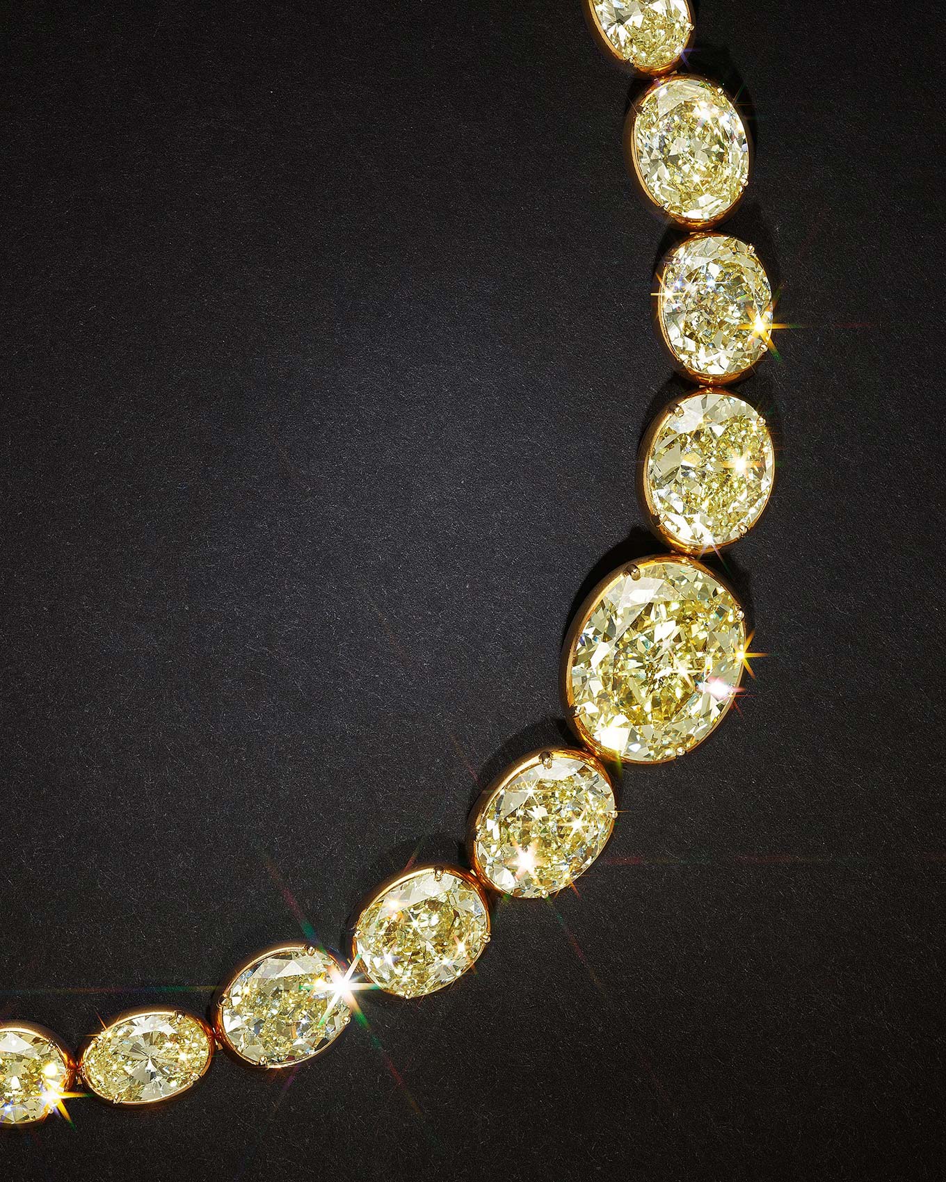 Sparkly Yellow Diamond Necklace