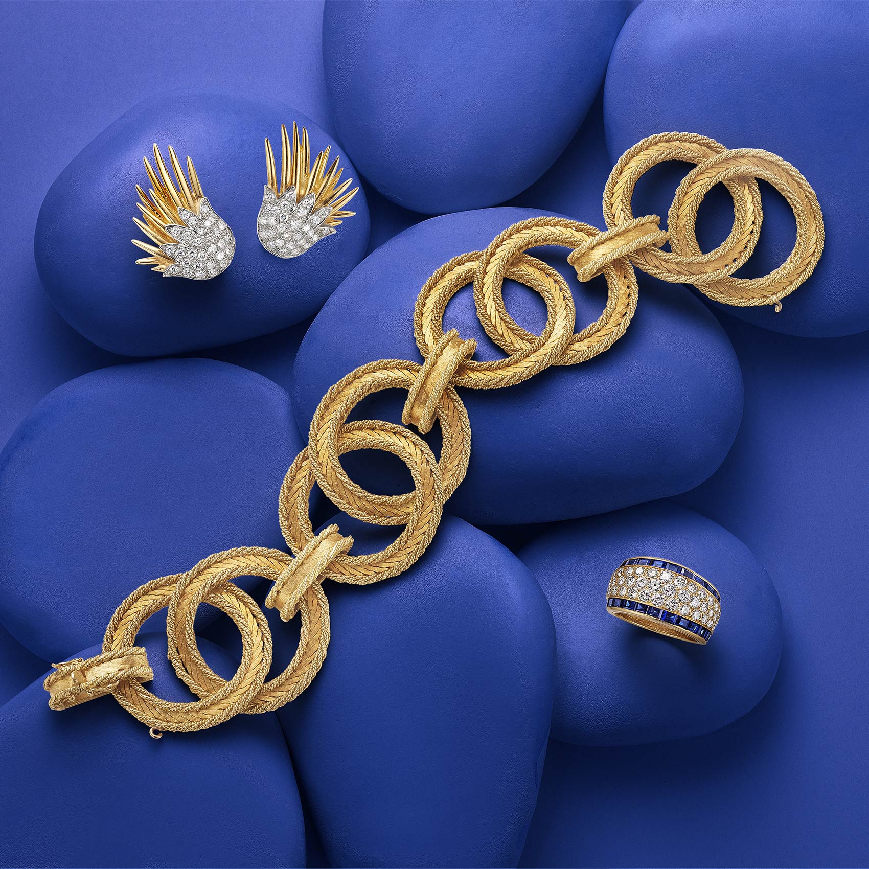 Jewelry on Blue Stones