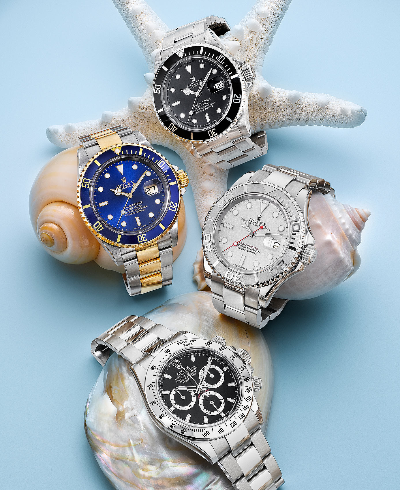 Rolex Timepieces with Shells