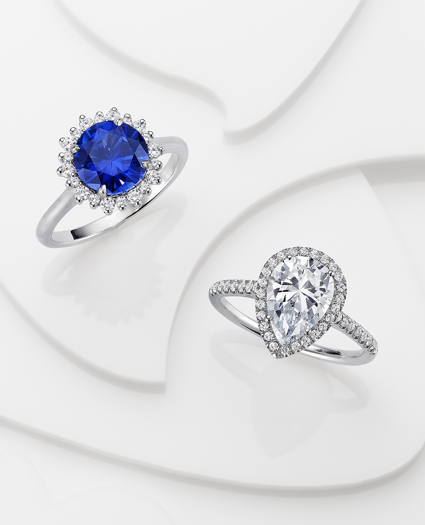 Sapphire and Diamond Rings